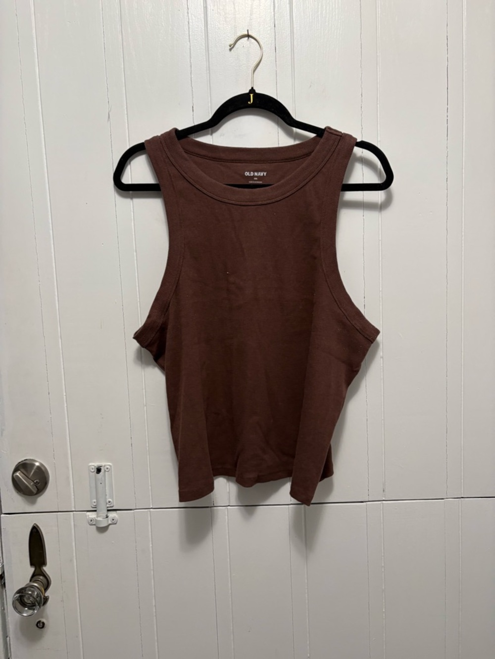 Old Navy Women's Chocolate Brown Ribbed Tank